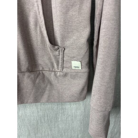 Vuori Halo Performance Hoodie 2.0 Full Zip Womens DreamKnit Umber Heather Pink M - Picture 2 of 8